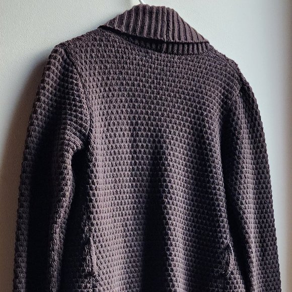 Old Navy Brown Waffle Knit Open Cardigan Size Medium - Picture 13 of 16